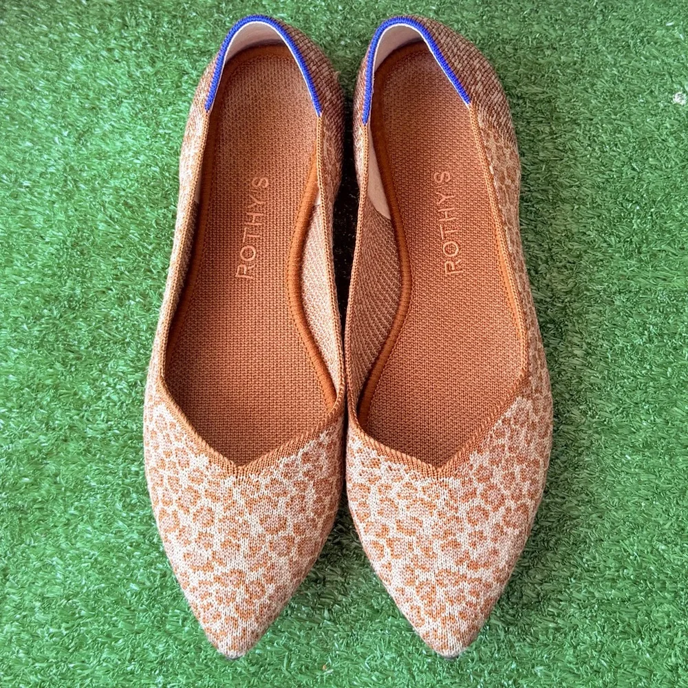 Rothy's The Point Flat Driftwood Spot Pattern Women’s Ballet Shoes - Picture 2 of 11